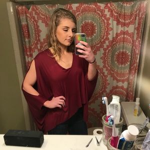 Long sleeve cut out shirt